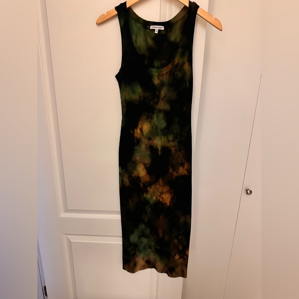 Cotton Citizen Bodycon Tie-Dye Sleeveless Tank Dress